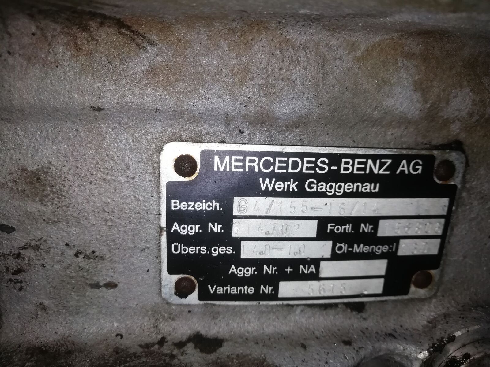 MERCEDES-BENZ G4-155 gearbox MERCEDES-BENZ Atego - Axor - Setra truck