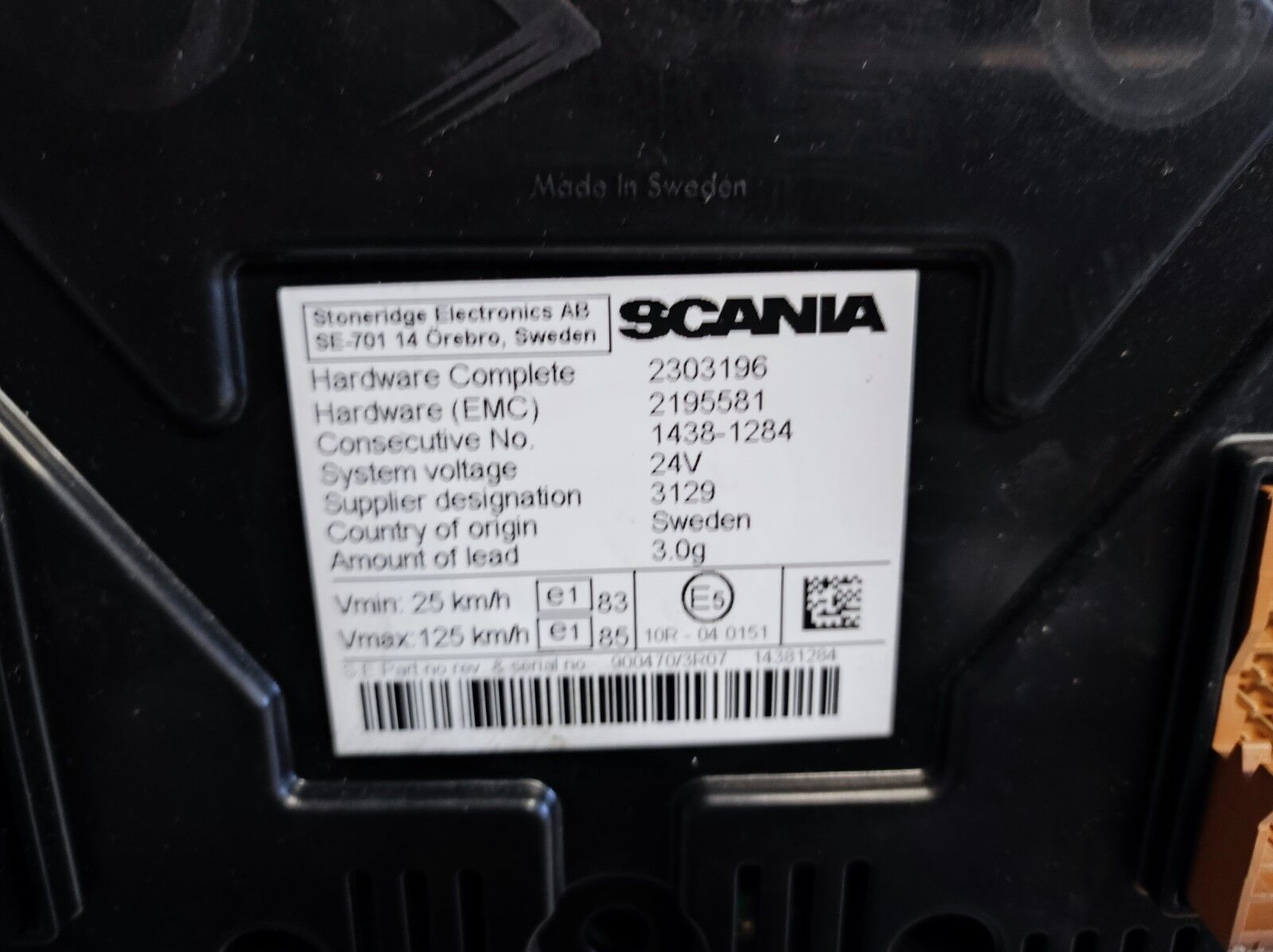 SCANIA CLUSTER - DISPLAY dashboard SCANIA EURO 6 - E6 - EURO6 truck